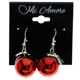 Mi Amore Christmas Holly Berries Dangle-Earrings Red & Green