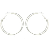 Mi Amore Hoop-Earrings Silver-Tone