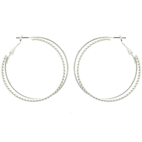Mi Amore Hoop-Earrings Silver-Tone