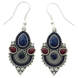 Mi Amore Dangle-Earrings Silver-Tone/Blue