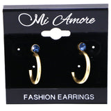 Mi Amore Dangle-Earrings Gold-Tone/Blue