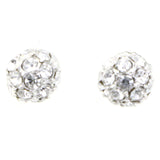 Mi Amore Post-Earrings Silver-Tone