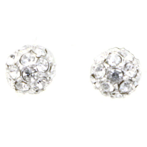 Mi Amore Post-Earrings Silver-Tone