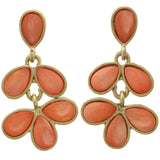 Mi Amore Dangle-Earrings Gold-Tone/Peach