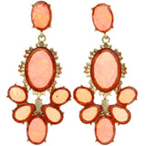 Mi Amore Dangle-Earrings Gold-Tone/Orange