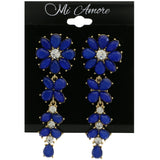 Mi Amore Dangle-Earrings Silver-Tone/Blue