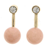 Mi Amore Dangle-Earrings Gold-Tone/Pink