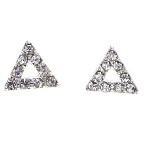 Mi Amore Triangle Stud-Earrings Silver-Tone