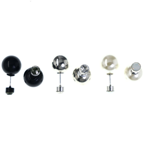 Mi Amore Earring Set Stud-Earrings Black/White