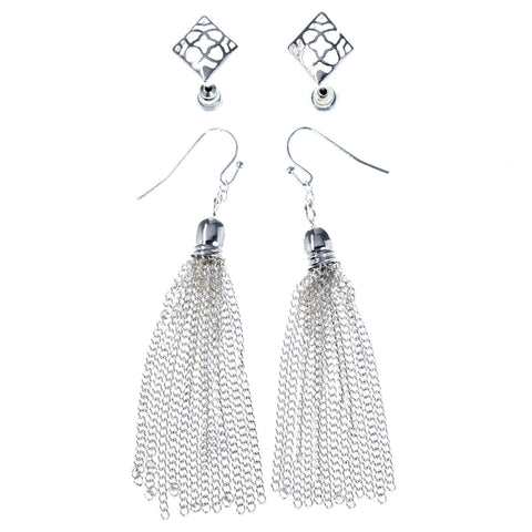 Mi Amore Earring Set Dangle-Earrings Silver-Tone