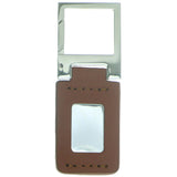 Mi Amore Engravable Lobster-Clasp-Keychain Brown/Silver-Tone