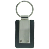 Mi Amore Engravable Split-Ring-Keychain Black/Silver-Tone