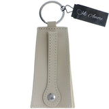 Mi Amore Hidden-Split-Ring-Keychain Tan/Silver-Tone