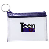 Teen Shop Flower Coin-Purse-Keychain Clear/Purple