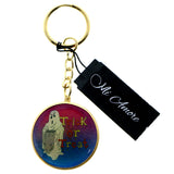 Halloween Trick or Treat Ghost Split-Ring-Keychain Multicolor/Gold-Tone