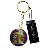 Halloween Trick or Treat Ghost & Cowboy Split-Ring-Keychain Multicolor Gold-Tone