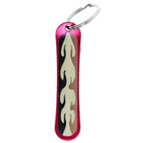 Skateboard Flames Split-Ring-Keychain Red/Brown