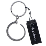 Antiqued Religious John 3:15 Nail Split-Ring-Keychain Silver-Tone