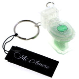 Toilet Lipgloss Apple Split-Ring-Keychain Green/Clear