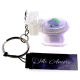 Toilet Lipgloss Grape   Split-Ring-Keychain Purple/Clear