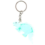 Stegosaurus Dinosaur Split-Ring-Keychain Green/Clear