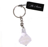 Stegosaurus Dinosaur Split-Ring-Keychain Purple/Clear NWT