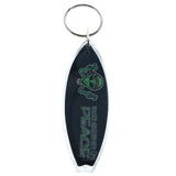 Alien Surf Board We Come In Peace Split-Ring-Keychain Black/Green