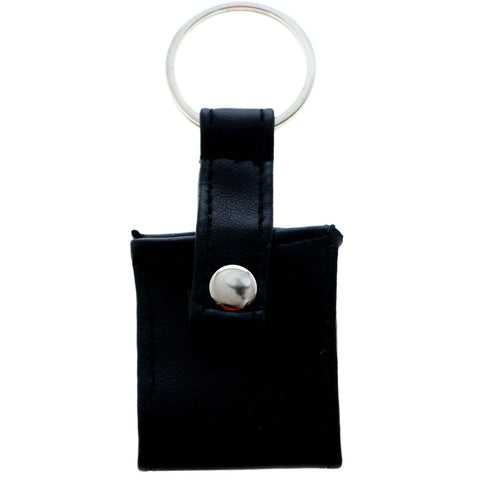 Snap Picture-Frame-Keychain Black/Silver-Tone