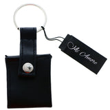 Snap Picture-Frame-Keychain Black/Silver-Tone