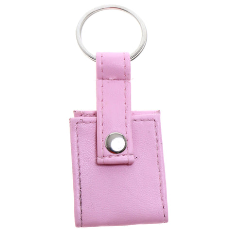 Snap Picture-Frame-Keychain Pink/Silver-Tone
