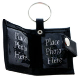 Snap Picture-Frame-Keychain Black/Silver-Tone