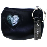 Coin-Purse Picture-Frame-Keychain Black/Silver-Tone
