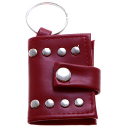 Snap Picture-Frame-Keychain Red/Silver-Tone