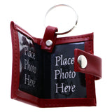 Snap Picture-Frame-Keychain Red/Silver-Tone