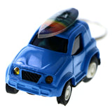 Wind-Up Car Surf Board Beach Scene Split-Ring-Keychain Blue/Yellow