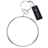 Oversized Loop Split-Ring-Keychain Silver-Tone
