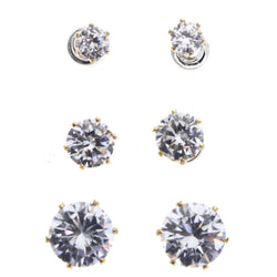 Mi Amore Stud-Earrings Silver-Tone/Gold-Tone