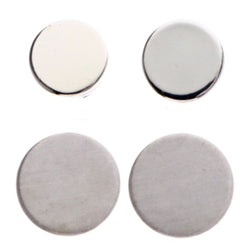 Mi Amore Simple Stud-Earrings Silver-Tone
