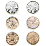 Mi Amore Multiple-Earring-Set Silver-Tone/Pink