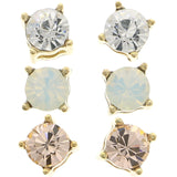 Mi Amore Multiple-Earring-Set Gold-Tone/Pink