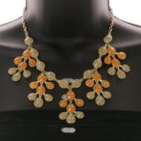 Mi Amore Necklace-Earring-Set Gray/Orange