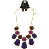 Mi Amore Necklace-Earring-Set Multicolor/Gold-Tone