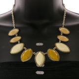Mi Amore Necklace-Earring-Set White/Gold-Tone