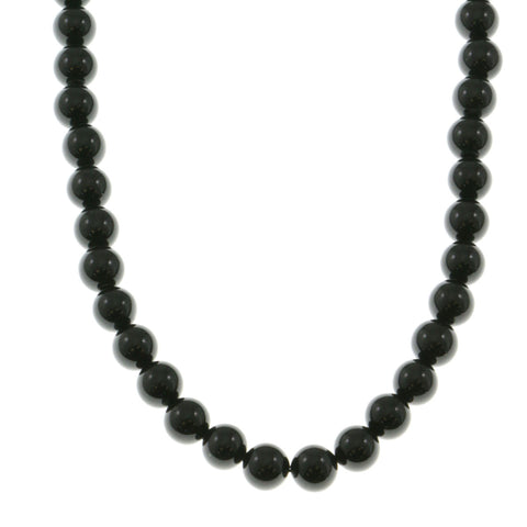 Mi Amore Beaded-Necklace Black/Silver-Tone