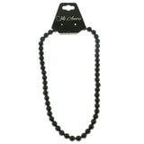 Mi Amore Beaded-Necklace Black/Silver-Tone