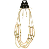 Mi Amore Necklace-Earring-Set White/Pink