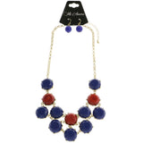 Mi Amore Necklace-Earring-Set Blue/Red