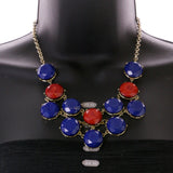 Mi Amore Necklace-Earring-Set Blue/Red