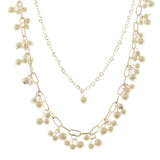 Mi Amore Statement-Necklace Gold-Tone/White