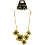 Mi Amore Necklace-Earring-Set Yellow/Black